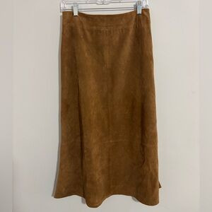 Stunning Vintage Pendleton Camel Brown 100% Leather Maxi Skirt Skirt
